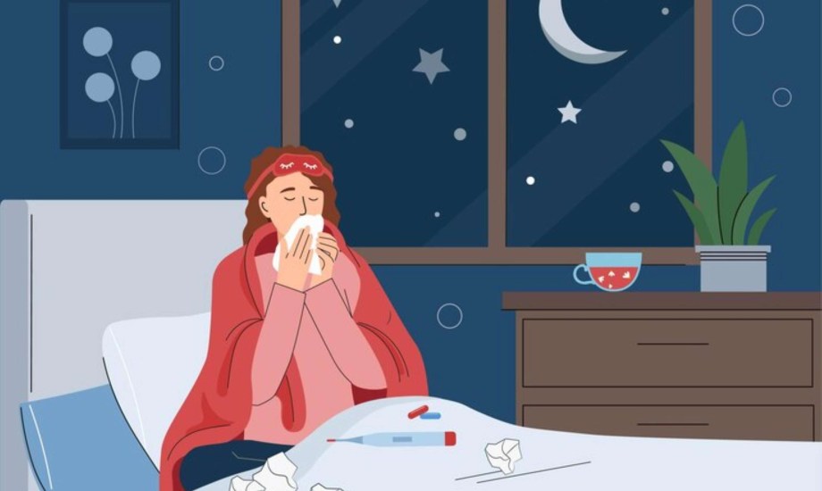 تفاقم أعراض نزلات البرد في الليل