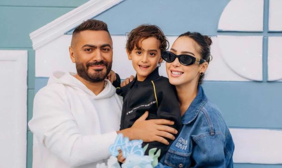 إصابة نجل تامر حسني بانفجار الزائدة الدودية