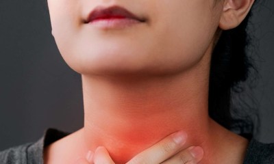 تورم وانتفخ خلالها الأحبال الصوتية