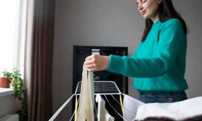 نشر الغسيل داخل المنزل