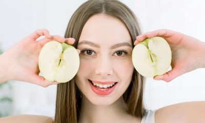 التفاح مقشر طبيعي للبشرة